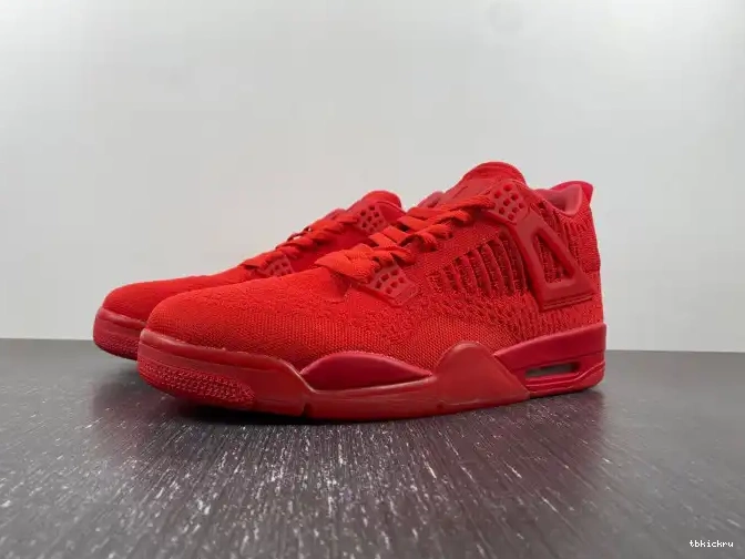 TBkick Red Flyknit Jordan Retro 4 AQ3559-600 0506